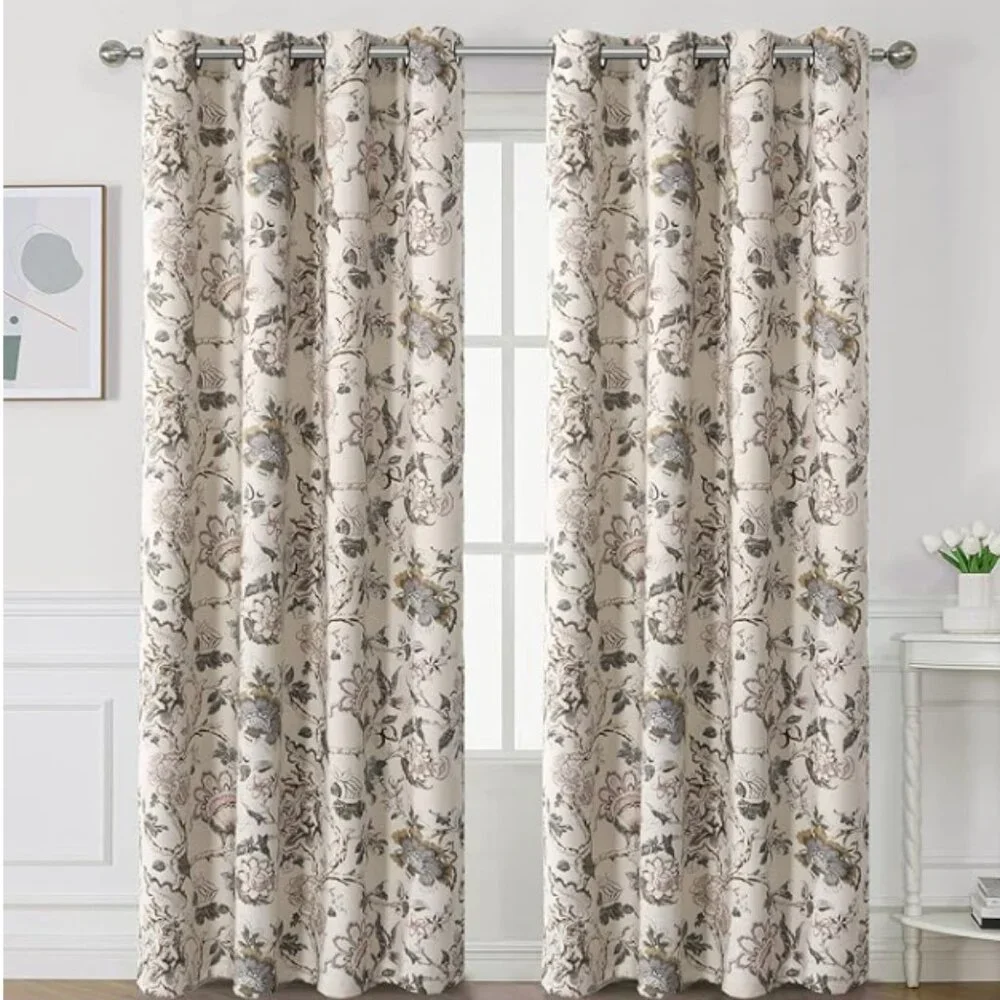 Floral Curtains – Set of 2 Panels, 52